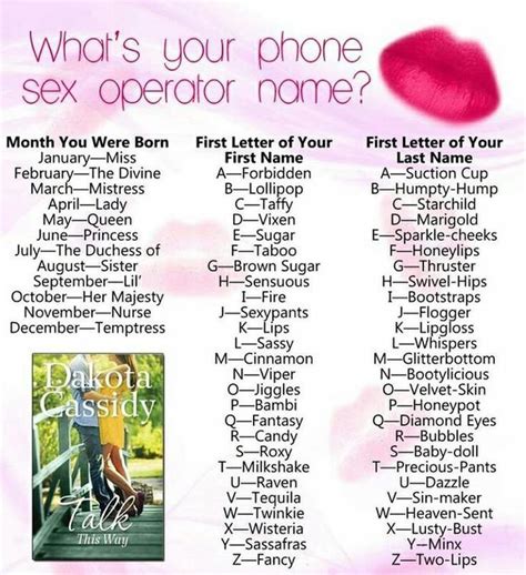 Whats Your Phone Sex Operator Name Sexuality
