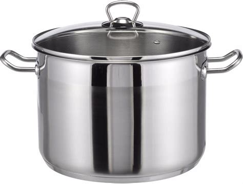 large cooking pot stockpot stainless steel 10 litres boiling pan saucepan uk kitchen
