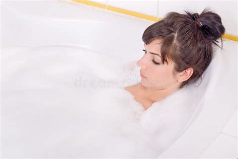 Woman In The Bathtub Stock Image Image Of Lying Adult