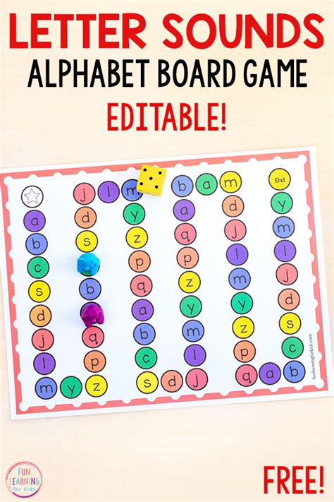 100+ worksheets that are perfect for preschool and kindergarten teach kids by having them trace the letters and then let them write them on their own. Printable Letter Sounds Alphabet Board Game
