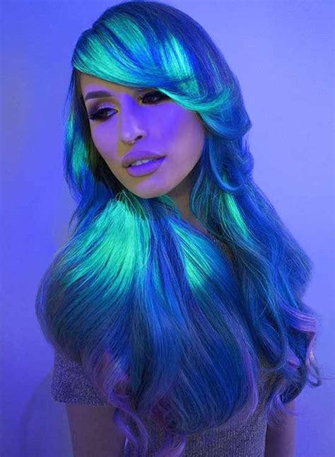 Glow In The Dark Hair Dye Braids Extensions Blue Neon Sprays
