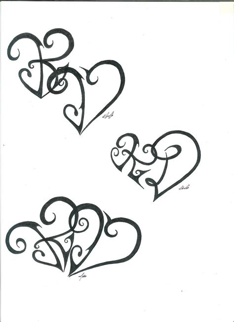 K And D Heart Tattoo Designs By Melloteddy On Deviantart Heart Tattoo