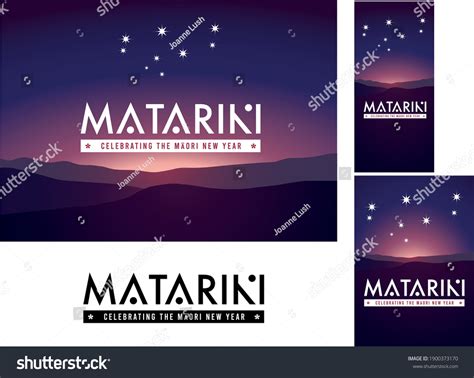 Año nuevo maorí de NZ Matariki vector de stock libre de regalías Shutterstock