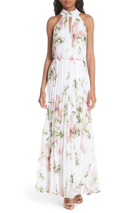 Ted Baker London Harmony Pleat Maxi Dress Nordstrom