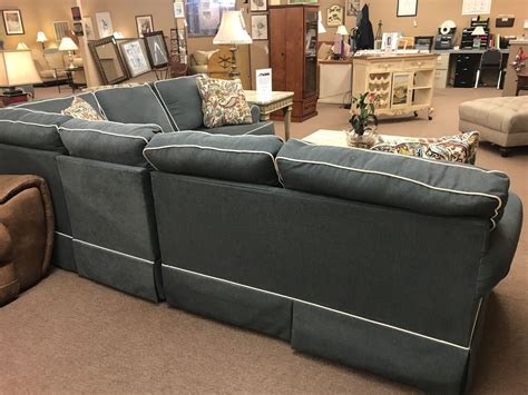 Broyhill Blue Sectional Delmarva Furniture Consignment