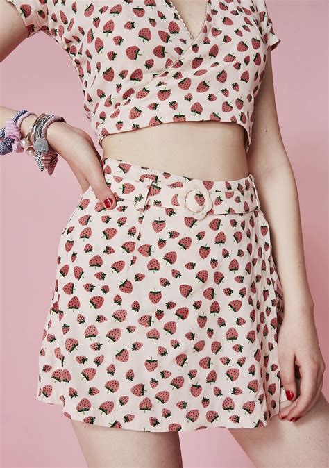 Sugar Thrillz Strawberry Skort Kawaii Fashion Fashion Clothes