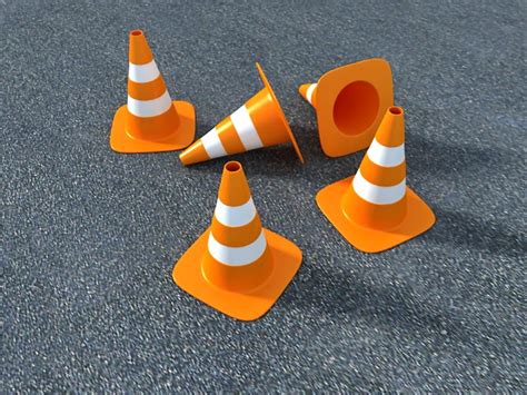Orange Traffic Cones Free 3d Models
