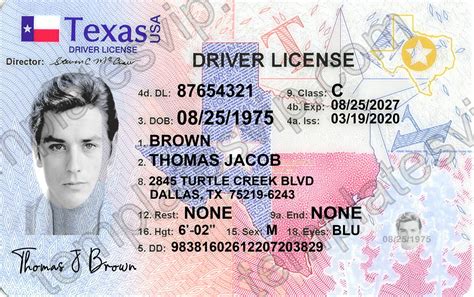 Texas Tx Drivers License Psd Template Download 2022 Templates
