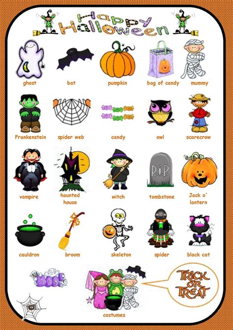 halloween vocabulary for writing | Halloween vocabulary, Halloween