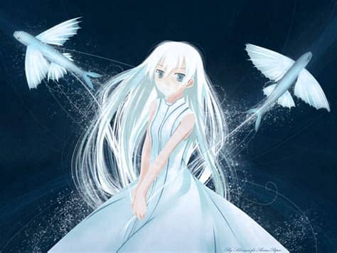 While often these characters with blue hair are introverted, sometimes it can be to signify their status as an intellectual character as well, occasionally it means. Dress blue eyes fish long hair white hair anime girls ...