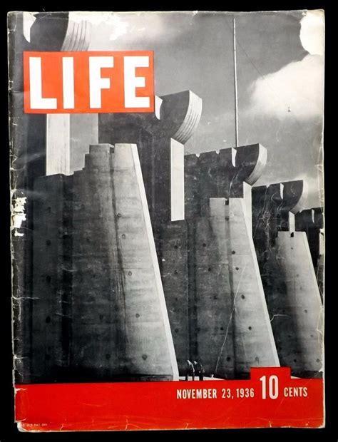 1st Issue Fort Peck Dam Cover 1936 November 23 Life Magazine Life