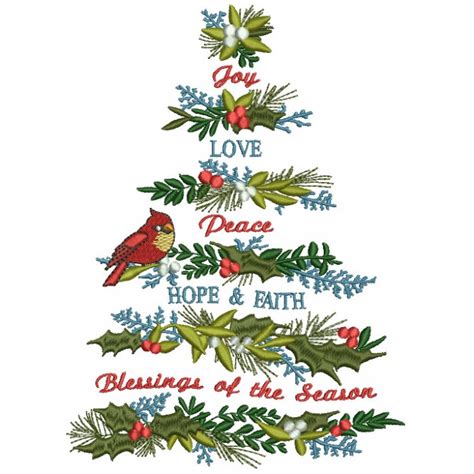 Joy Love Peace Hope Faith Christmas Tree Filled Machine