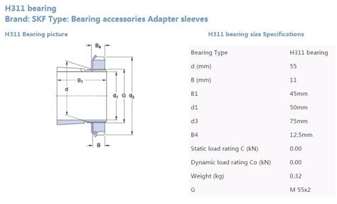 Original Bearings Accessory Bushing H311 Adapter Sleeve Bearing H 311 Buy Sleeve Bearing