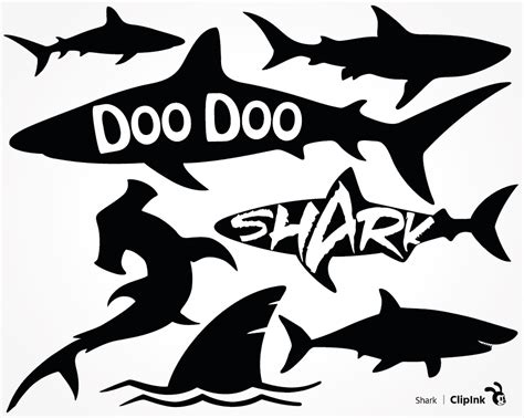 Shark svg, shark fish, doo doo saying | svg, png, eps, dxf, pdf | ClipInk