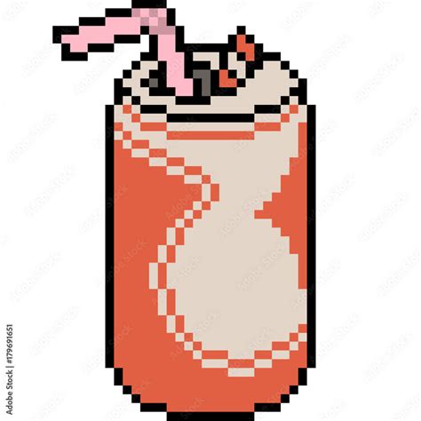 Vector Pixel Art Soda Can Stock Vector Adobe Stock