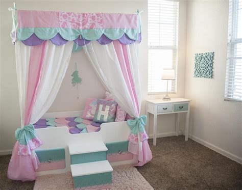 Our bedding accessories category offers a great selection of bed canopies & drapes and more. Mermaid Bed Mermaid Canopy Bed Girls Bed Toddler Twin or ...