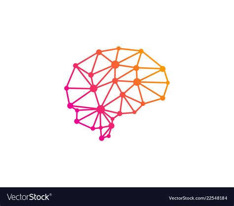 Digital Brain Logo Icon Design Royalty Free Vector Image