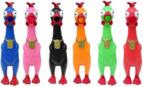 Animolds Squeeze Me Rubber Chicken Toy Xl Screaming Rubber Chickens