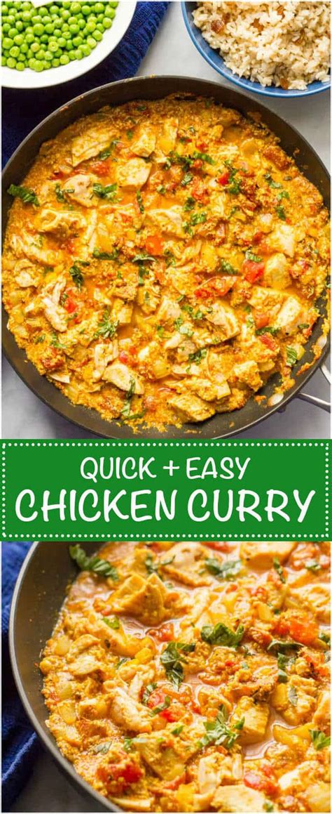 Serve over basmati rice with warmed pitas. Quick chicken curry {15 minutes} - Family Food on the Table