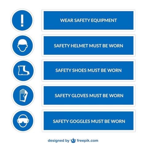 Safety Signs Vector Free Download