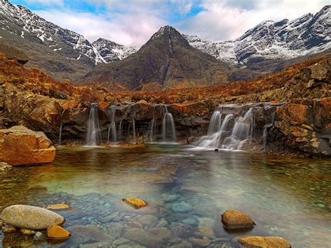 fairy pools isle  skye scotland desktop wallpaper