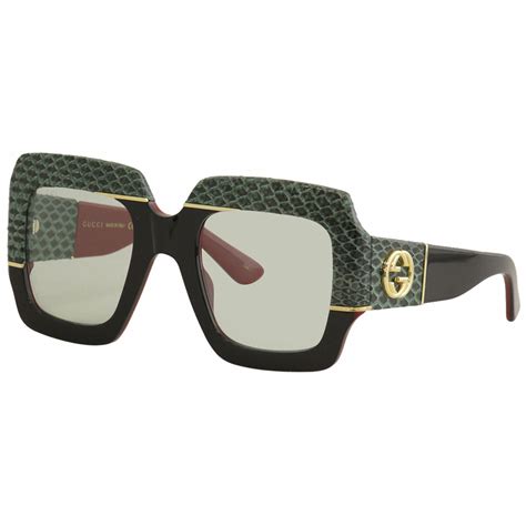 Gucci Gg0484s 003 Green Snake Skin Sunglasses See My Glasses