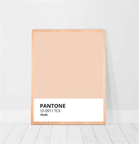 Pantone Poster Pantone Wall Art Pantone Nude Print Pantone Etsy The