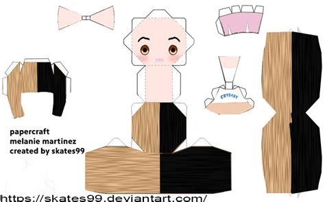 Papercraft Template Melanie Martinez Hairstyle 2 By Skates99 On Deviantart