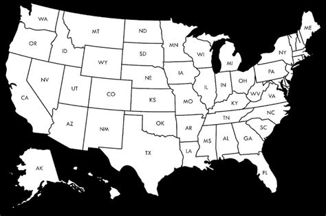 Usa Blank Map Printable