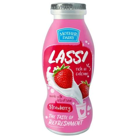 Mother Dairy Sweet Strawberry Flavoured Lassi 200 Ml Bottle JioMart