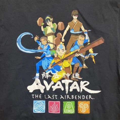 Nickelodeon Black Avatar The Last Airbender Short Sleeve T Shirt Size Small Tee 1099 Picclick