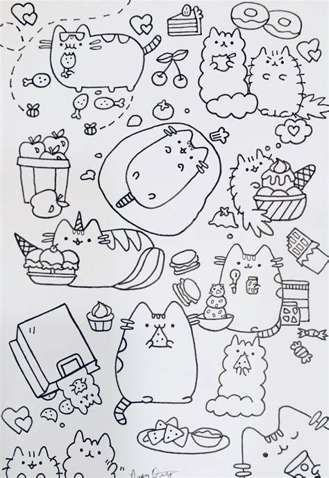 Pusheen Guide Coloring Pages