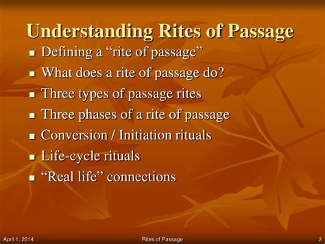 Ppt Rites Of Passage Powerpoint Presentation Free Download Id 624844