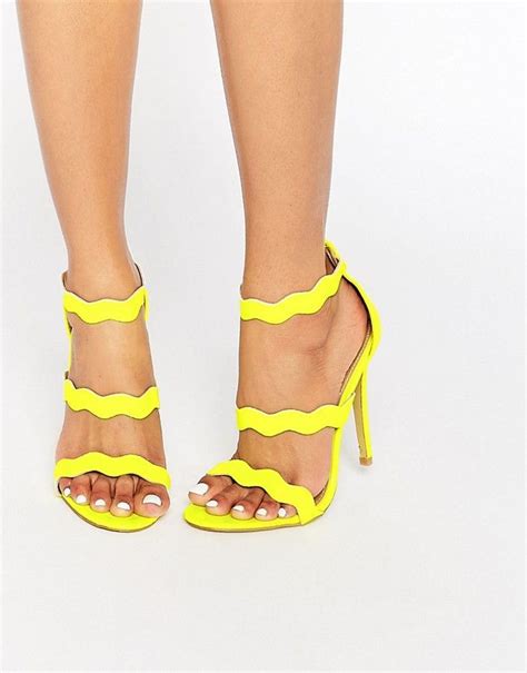 Neon Yellow Heels Neon Yellow Shoes Yellow High Heels Bright Heels