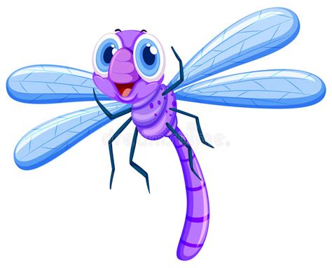 Dragonfly In Purple Color Stock Vector Illustration Of Clip 71497078