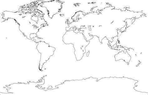 Mapa Mundi Continentes Para Pintar Coloring City World Map Outline