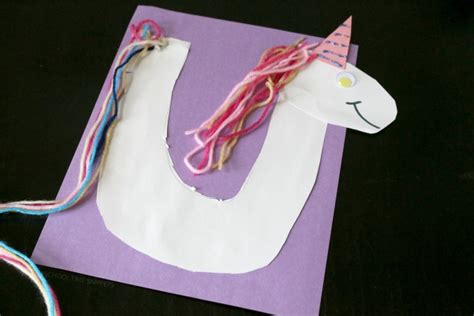 Letter U Unicorn Craft School Time Snippets