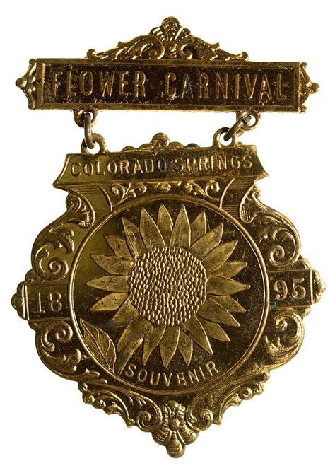 Fresh cut flowers free delivery. Flower Carnival Souvenir Pin, Colorado Springs, 1895