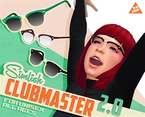 Mod The Sims Update Ts4 Simlish Clubmaster Glasses For All