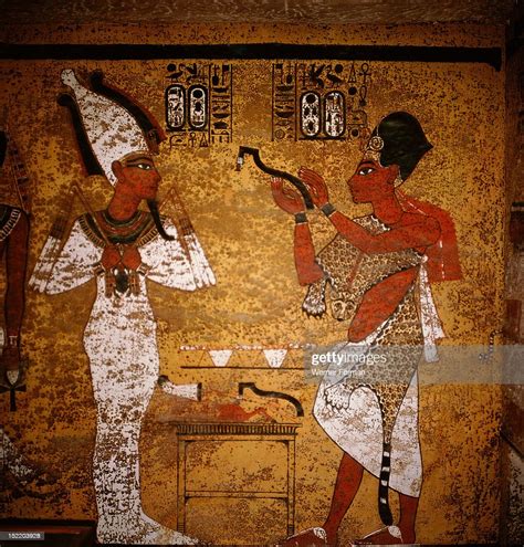 Wall Painting From The Tomb Of Tutankhamun Showing King Aye News