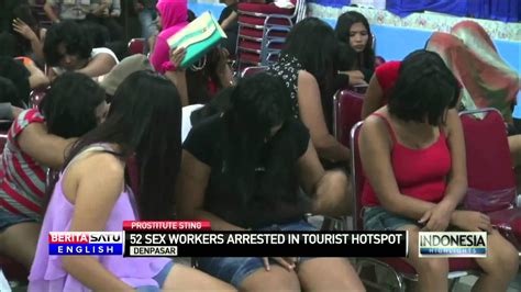 Bali Police Detain 52 Sex Workers In Raid On Kuta Tourist District Youtube