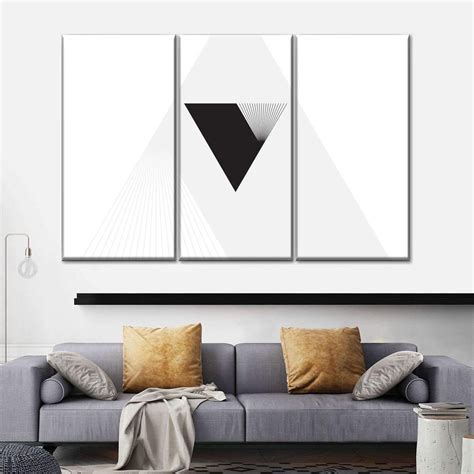 Abstract Geometric Triangle Wall Art In 2022 Wall Canvas Unique Wall
