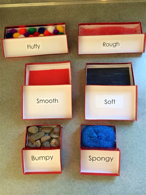 Heres A Nice Idea For Making Sense Of Touch Boxes Five Senses