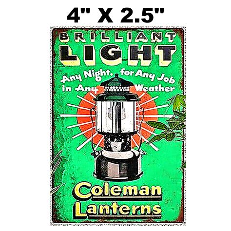 Coleman Sign Sticker Vintage Replica Camping Coleman Lanterns 3 Sizes