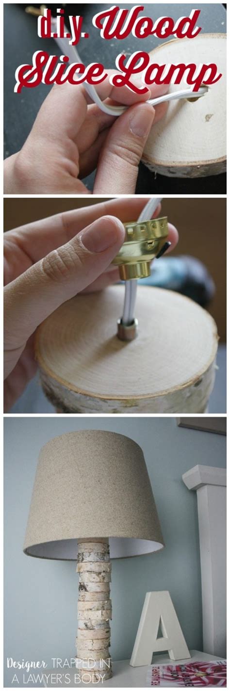 Light up your rooms with some homemade creative light fixtures. DIY Stacked Wood Lamp | Anthropologie Inspired