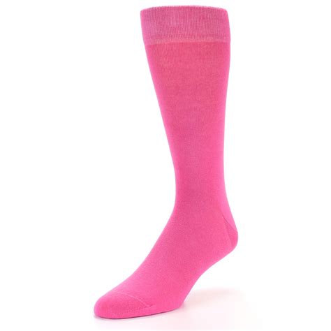 hot pink solid color men s dress socks boldsocks