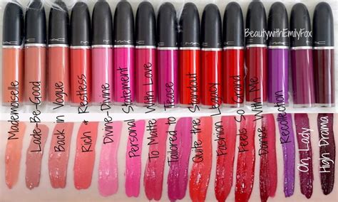 Mac Retro Matte Liquid Lipcolors Mac Liquid Lipstick Lip Swatches