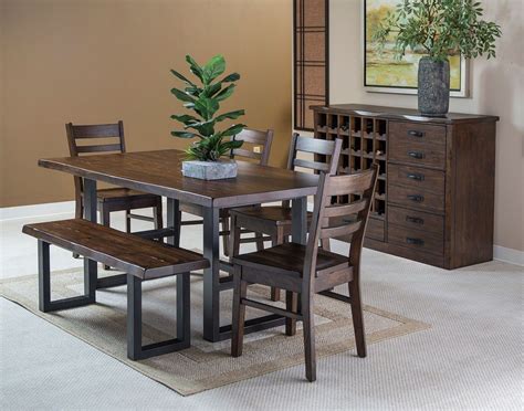 Coastal dining chairs for live edge tables with resins. Live Edge Dining Room Set (Weathered Pine) | Rectangular ...