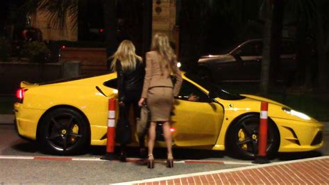 Lucky Guy Picks Up Two Hot Chicks In His Ferrari Monaco Night Life 2014 Hq Youtube