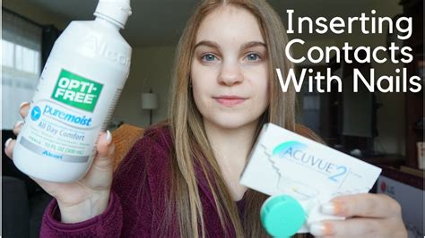 When removing your lenses many people with the same problem as you appreciated these ways of fixing. Inserting Contact Lenses With Long Nails|Beginner Friendly ...